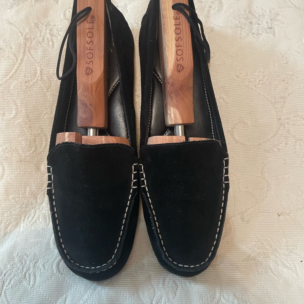 Marc Fisher Black Suede Loafers